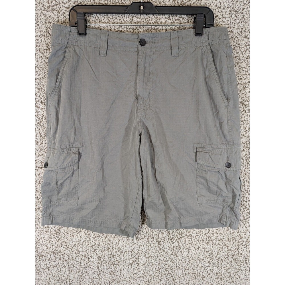 Hawk Cargo Shorts Men's 34 Olive Green Ripstop Stretch